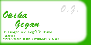 opika gegan business card